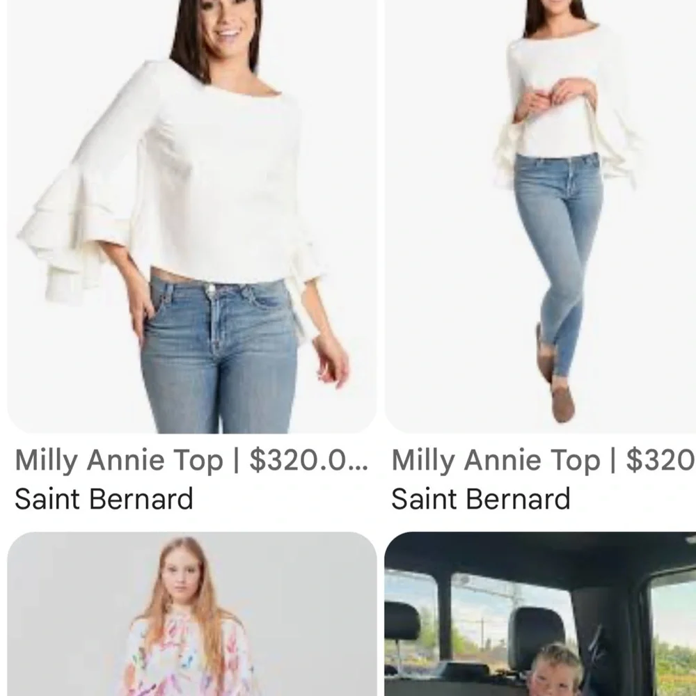 Milly Cream Ruffle Sleeve Blouse